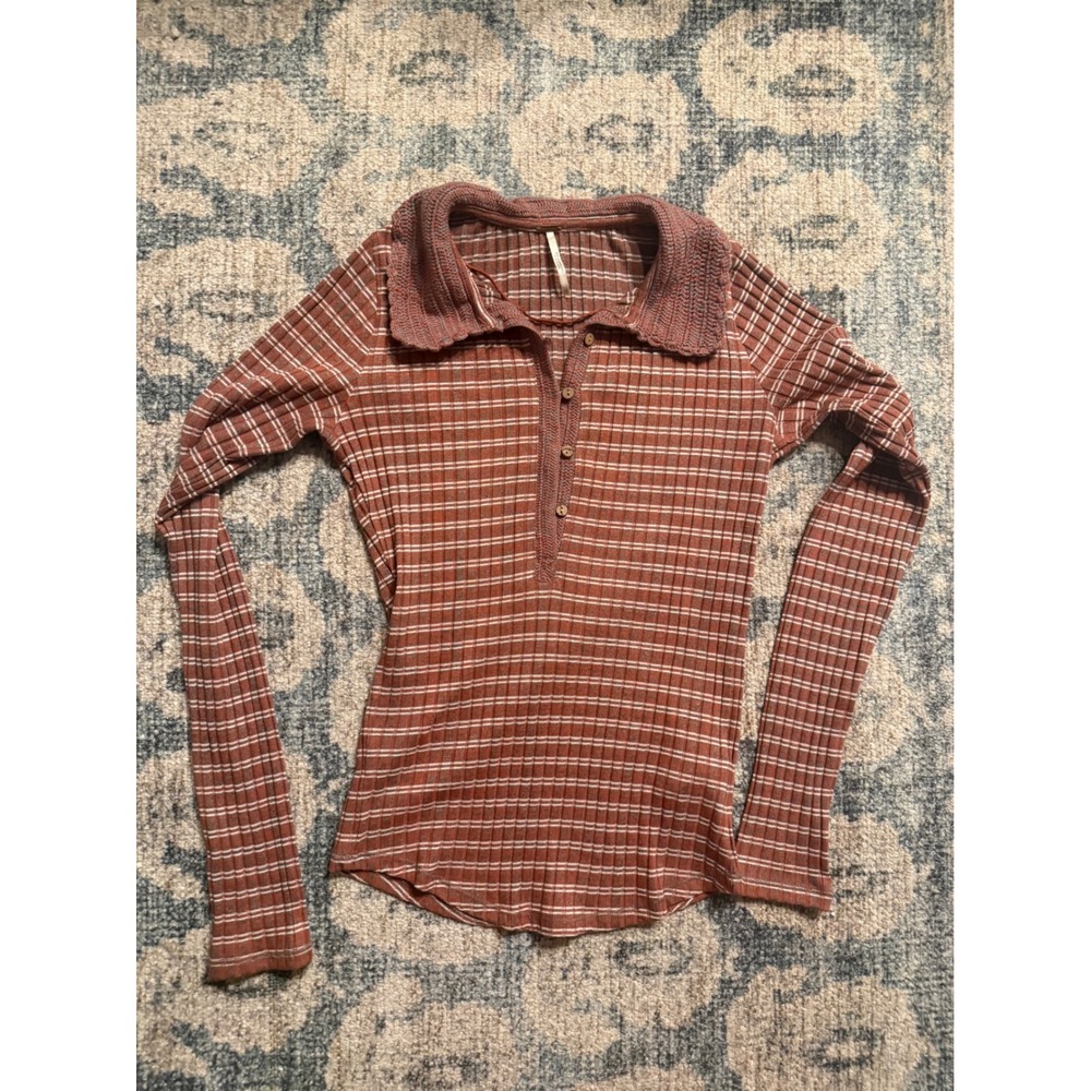Free People Striped Henley Size XS Excellent Condition